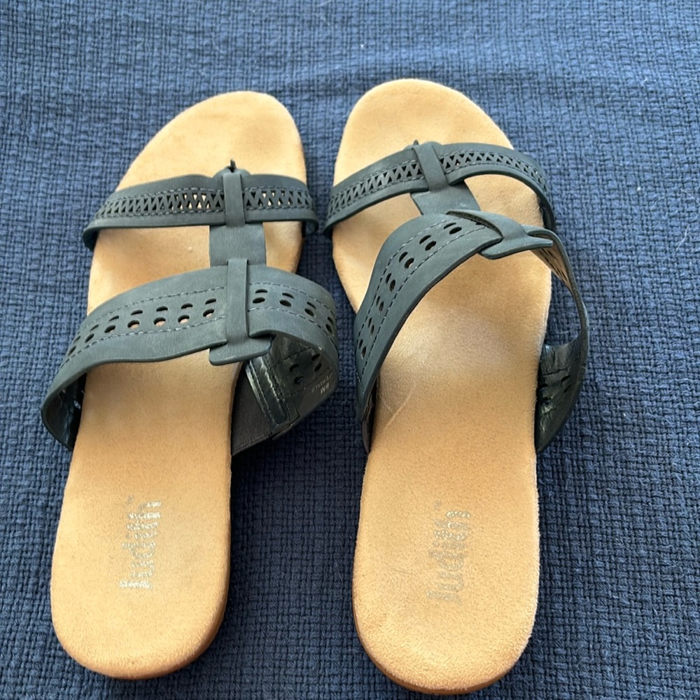 Navy sandals
